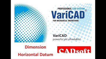 VariCAD 2019 Commands English - Dimension Horizontal Datum