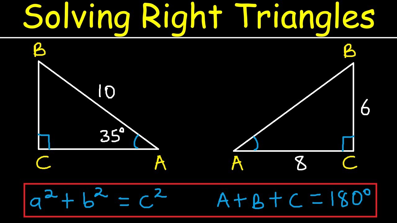 Trigonometry: How To Solve Right Triangles - YouTube