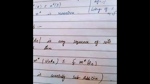 Measure Theory Lecture 6-Sem 8 @CR7