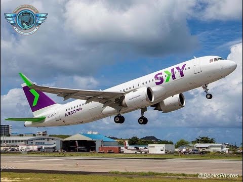 Así Fue la Primera Vez de un Avión de SKY Airline en Saint Marteen - YouTube