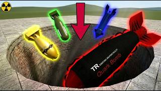 Testing 3 Nuclear Bombs In A Giant Pit Garrys Mod