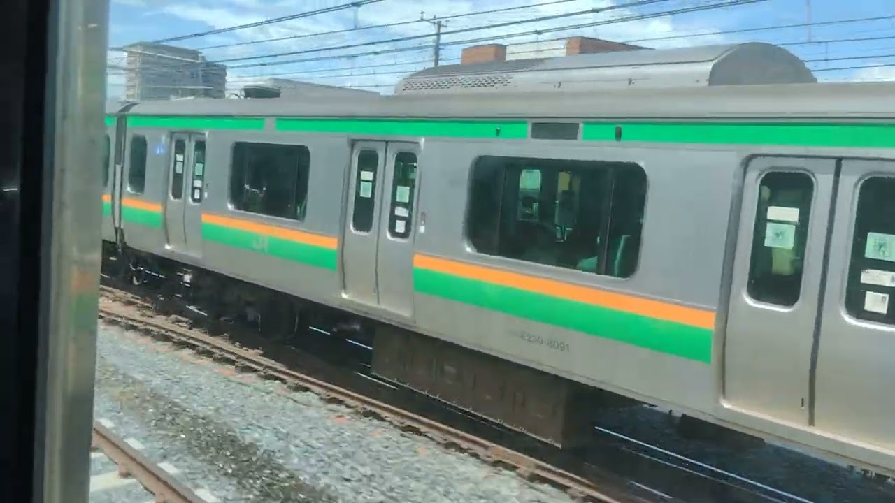 湘南新宿ライン車窓(赤羽〜浦和)※上野東京ラインとの並走シーンあり