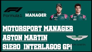 Motorsport Manager - F1 2021 Mod - Aston Martin - S1E20 - Interlagos GP!