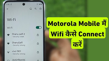 Motorola Mobile Me WiFi Connect Kaise Kare | How To Connect WiFi In Motorola Mobile