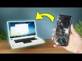 Broken smartphone to working laptop transformation