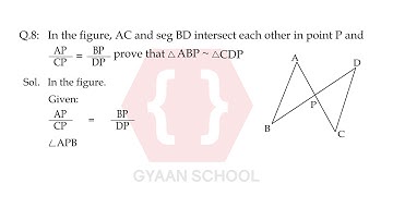 P.S 1.3 Q8, Similarity, Chapter 1, Geometry, Class 10th.