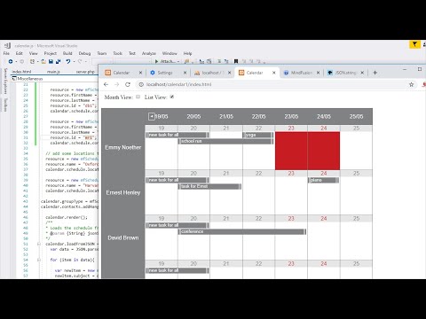 Serializing Appointments for the List View of JS Scheduler Using XAMPP