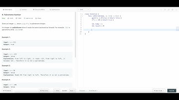 LeetCode Problem 9. Palindrome Number - Solution - Swift