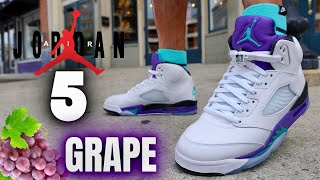 ONE OF THE GREATEST JORDAN 5s OF ALL TIME ARE FINALLY HERE! JORDAN 5 GRAPE DETAILED REVIEW & ON FEET