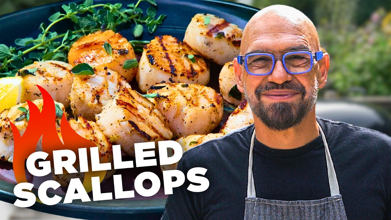 Michael Symon’s Marinated Grilled Scallops 🔥 Symon’s Dinners Cooking Out