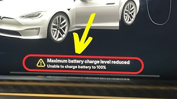 Tesla “Maximum battery charge level reduced” warning