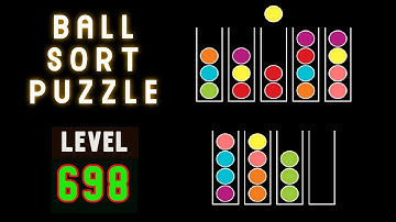 BALL SORT PUZZLE | LEVEL 698 🔵Ⓜ️🤑🤪🏀🧶🥍⚾😋⚽🥎©️🅾️🆒