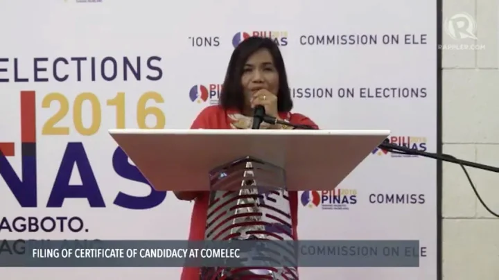 Troceo files her CoC for president