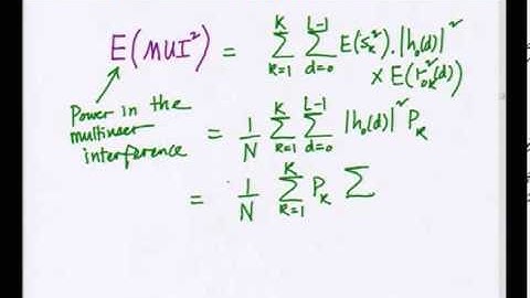 Mod-01 Lec-18 Multi-User CDMA Downlink -- Part II