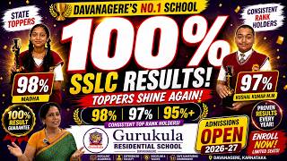 💯 100% SSLC Results 2026 | Gurukula Residential School Davanagere 🏆 Toppers Shine Again!
