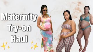 Comfortable MATERNITY try on haul | vacation vibes