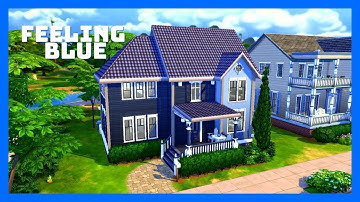 💙SOLID COLOR BUILD Challenge BLUE [CC] - The Sims 4 Speed Build
