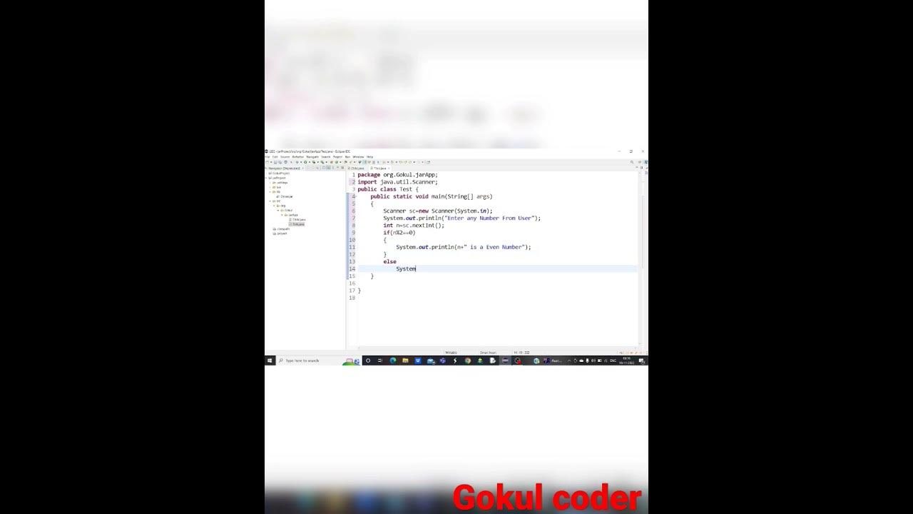 Find Even Number and Odd Number from User Input in Java #gokulcoder # ...