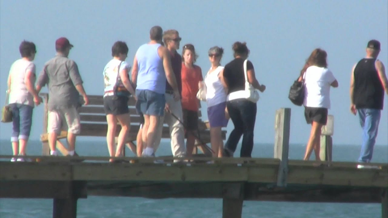 Blind Guy Falls Off Pier Prank
