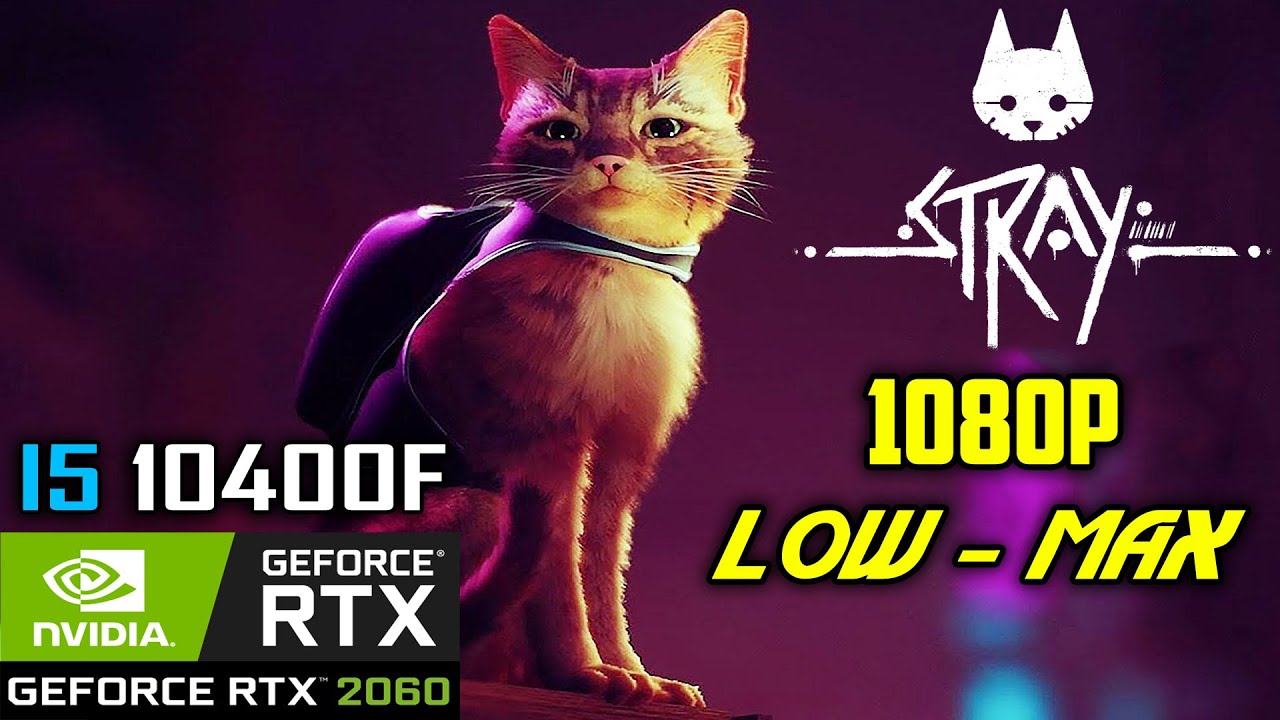 Stray Benchmark - RTX 2060 12GB + I5 10400F | All settings 1080p