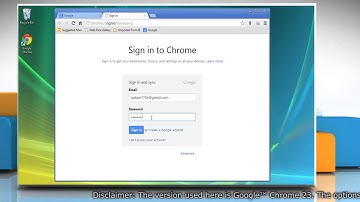 How to sign in to Google® Chrome to sync data