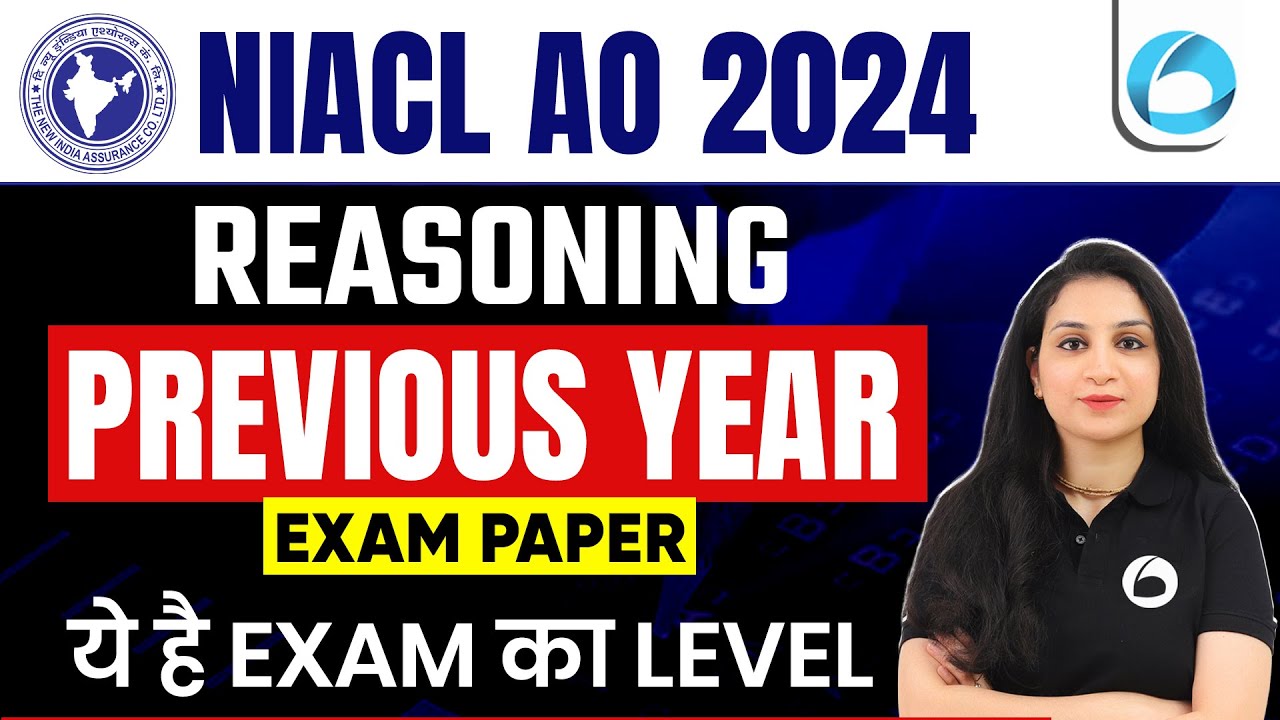 NIACL AO Previous Year Question Paper Reasoning | NIACL AO 2024 | NIACL AO Reasoning By Shaifali Mam