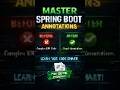 Most Asked Java Interview Question 🔥 Spring Boot Annotations