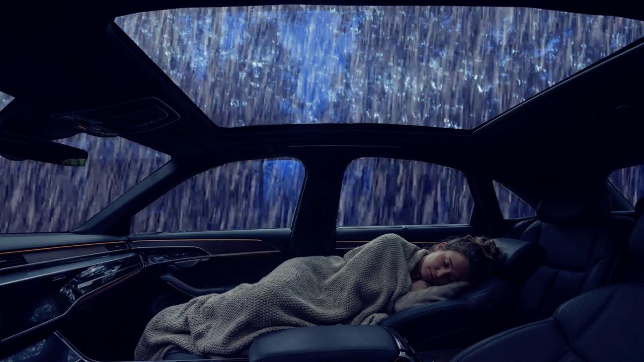 Wild Storm Sounds at Night on Car – Fall Asleep Without Worry