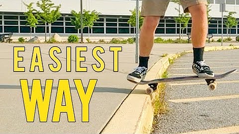 How to ride down a curb on a skateboard the EASIEST WAY