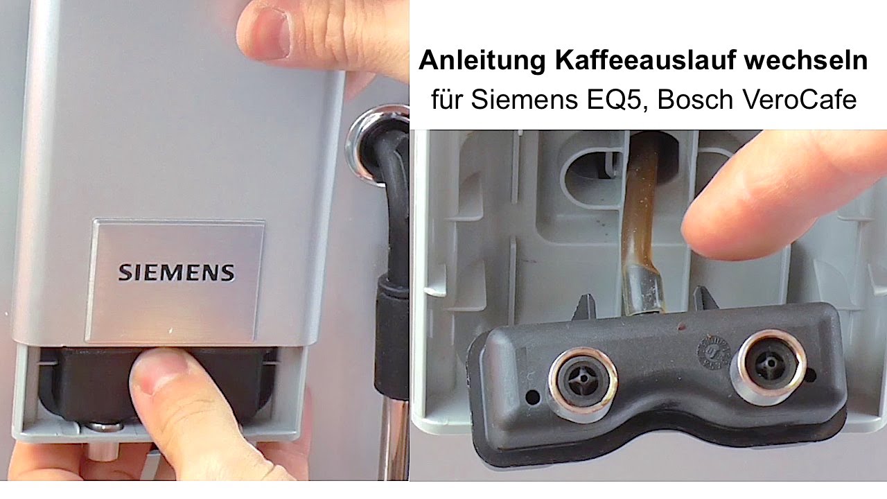 Anschluss für Wasser und Kaffeeauslauf
