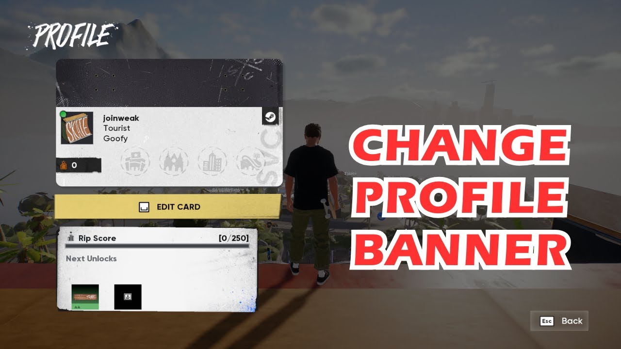 EA Skate How to Change Profile banner