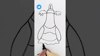 How To Draw Patrick in 30 Seconds 💗 #Shorts #patrick