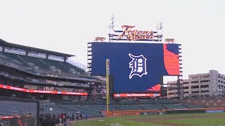 A look at the new videoboard that awaits fans at Comerica Park in 2024