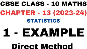 1 Example l Mean Method l Chapter 13 Statistics l example1 l Class 10th Maths l NEW NCERT 2023-24