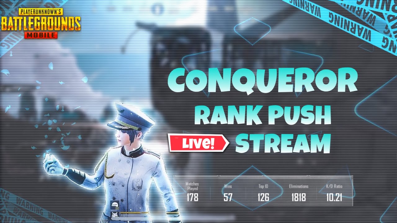 PUBG MOBILE LIVE STREAM • CONQUEROR RANK PUSH • LOBBY DESTROYER ️‍🔥 ...