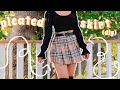 how to pleated skirt DIY// Burberry inspired wrap skirt