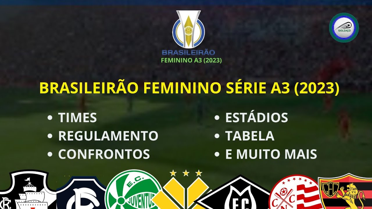 Com 3B e JC na disputa, Série A2 do Brasileirão feminino 2023 tem tabela  divulgada