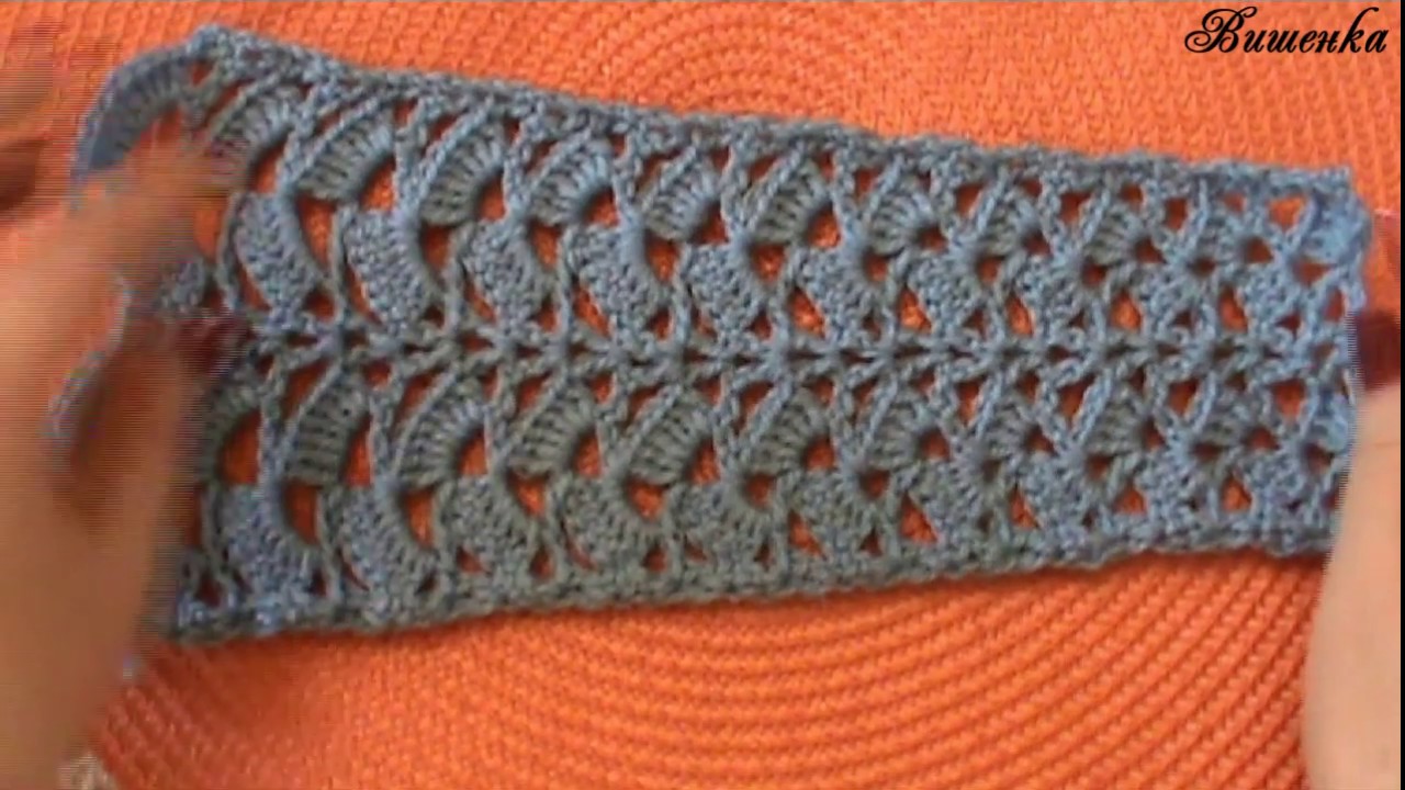 Вязание крючком ажурного мотива для юбки