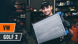 Cómo cambiar Radiador refrigeración del motor VW GOLF II (19E, 1G1) - vídeo guía