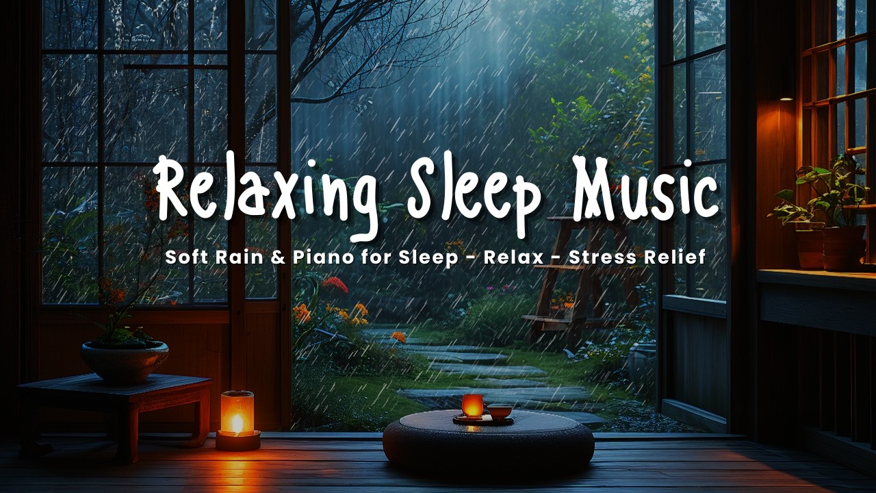 Healing Sleep Music with Rain Sounds 🎹 Soft Piano for Deep Sleep, Calm Nights and Better Rest