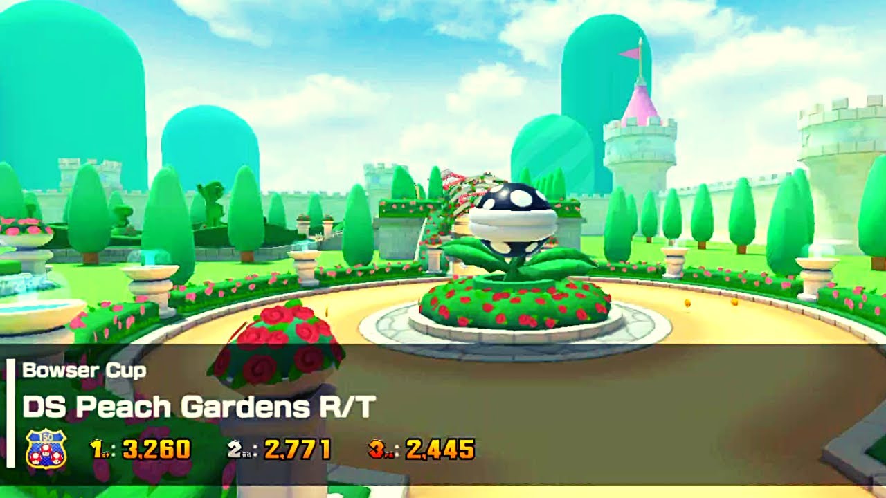 Peach Vs Bowser Tour DS Peach Gardens R/T Mario Kart tour YouTube
