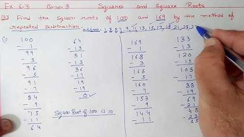 Ex.5.3 (Q.1,2,3) Chapter:5 Squares and Square Roots | Ncert Maths Class 8 | Cbse.