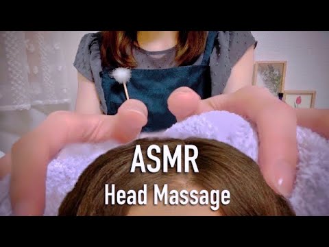 ASMR 快眠ヘッドスパと耳かき💆‍♀️睡眠導入コース✨リラックス✨ロールプレイ Japanese role play