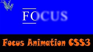 Focus CSS3 Animation 2018 | Pure Cool CSS Animation Effect | HTML5 By Amazing Techno Tutorials