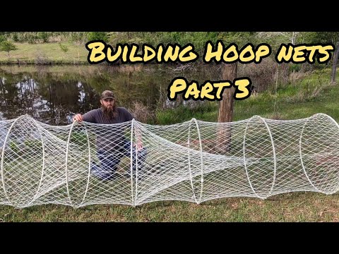 Flathead CATFISH Hoop Net !!! (How to Build a HOOP NET with Factory Netting:  Part 3) 