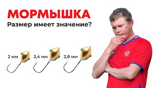 картинка: НА что влияет РАЗМЕР МОРМЫШКИ? Какая мормышка лучше маленькая или большая - ЭКСПЕРИМЕНТ!