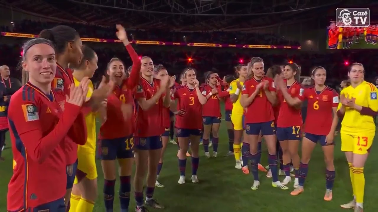 VEJA A HISTÓRICA FESTA DA ESPANHA NO TÍTULO DA COPA DO MUNDO FEMININA