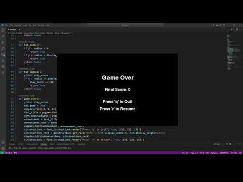 Python -  PyGame Pong