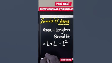 Trick to Find Dimensional Formula of Area #class11 #physics #dimensions 😊
