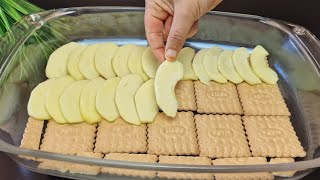 prenez des pommes et des biscuits ‼️et réalisez cette délicieuse recette, simple et rapide !